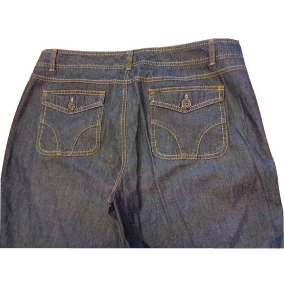 Dockers Lightweight Dark Blue Denim Jeans Hemmed Womens (36 x 28) - Picture 3 of 6